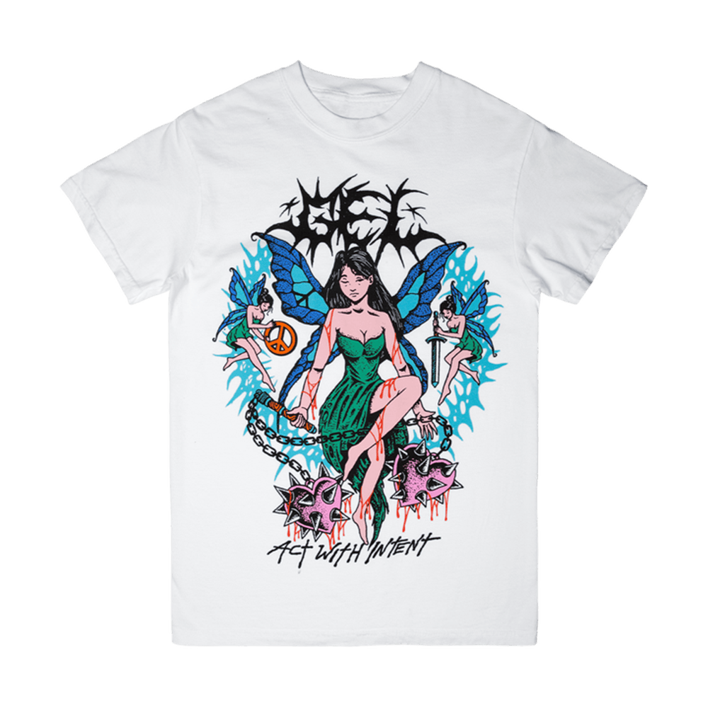 Gel Band Merch Gel Fairy Act With Intent White TShirt Mothers Day Gifts For Music Lovers