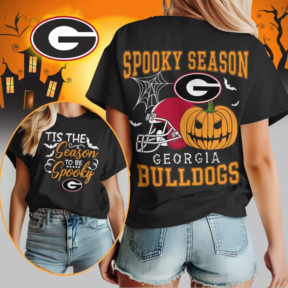 Georgia Bulldogs 2025 NCAA Halloween Spooky Season Vintage T Shirt