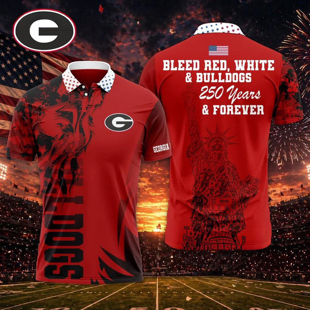 Georgia Bulldogs 2026 NCAA Independance Day Design Polo Shirt