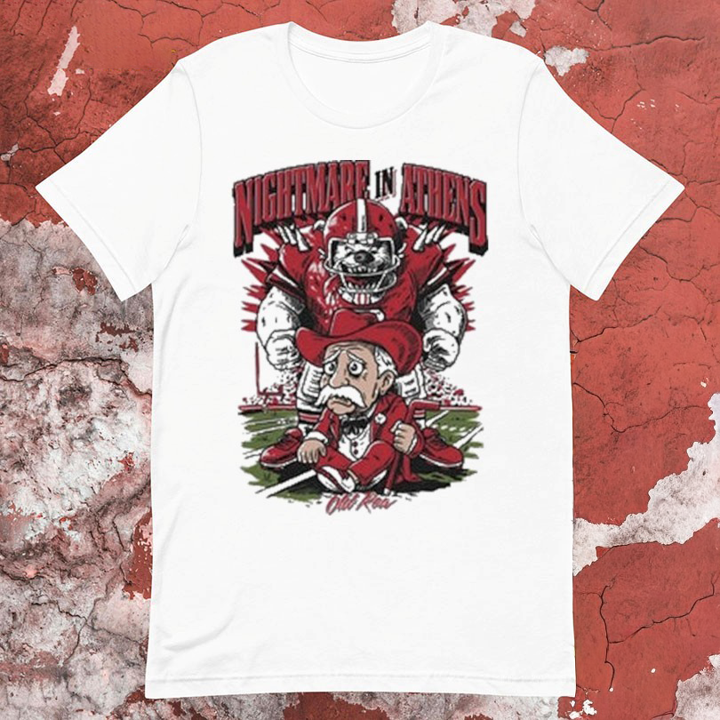 Georgia Bulldogs Stomp Ole Miss Rebels Nightmare In Athens Mascot TShirts