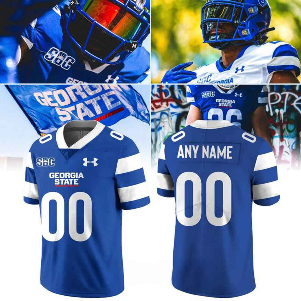 Georgia State Panthers 2026 Blue Custom Name Football Jersey