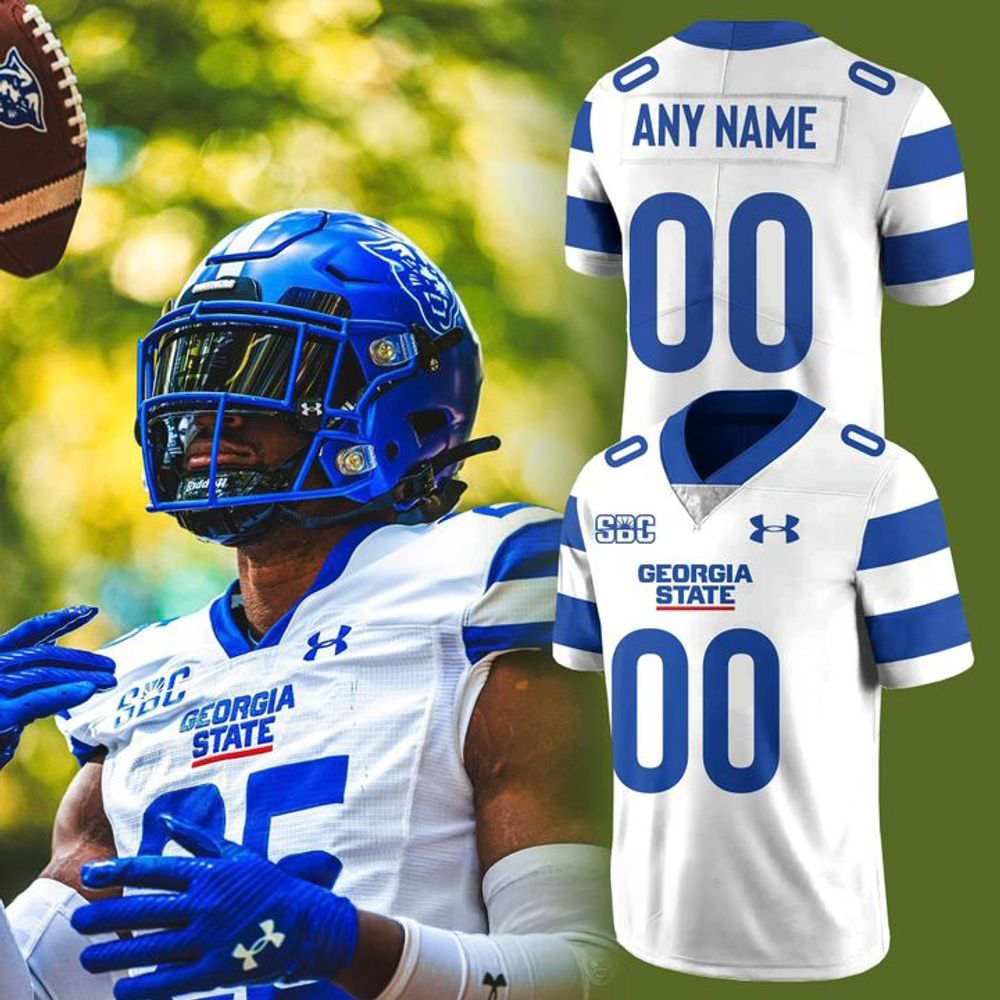 Georgia State Panthers 2026 White Custom Name Football Jersey