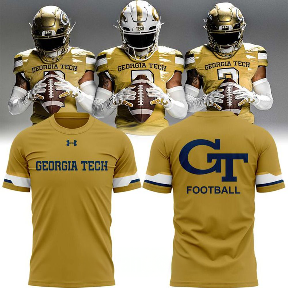 Georgia Tech Yellow Jackets Under Armour Football Graphic T Shirt