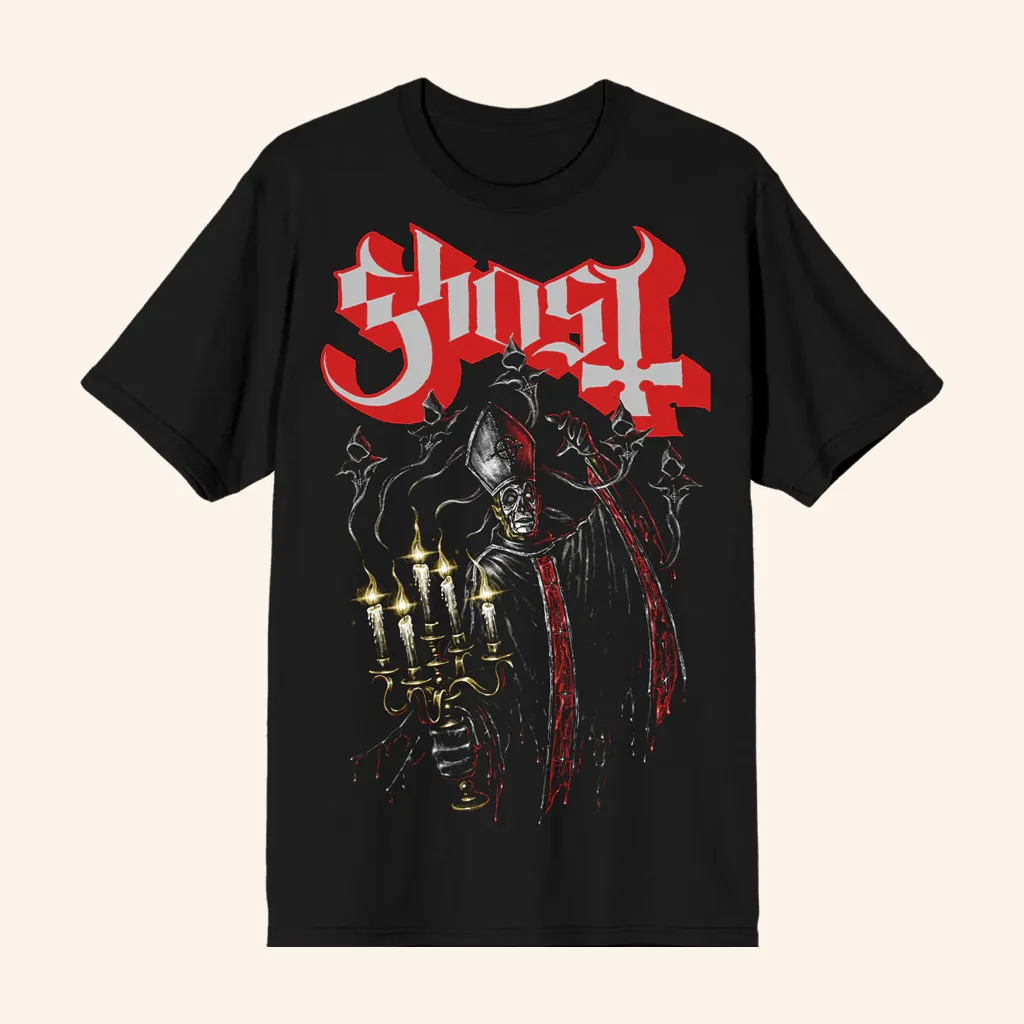 Ghost Merch Haunted Candelabra TShirt Christmas Presents For Boyfriend