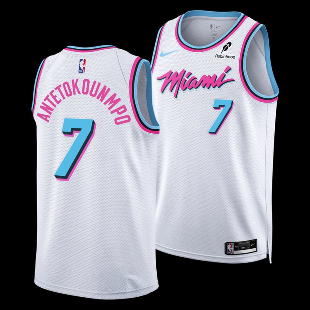 Giannis Antetokounmpo Miami Heat White Limited Basketball Jersey