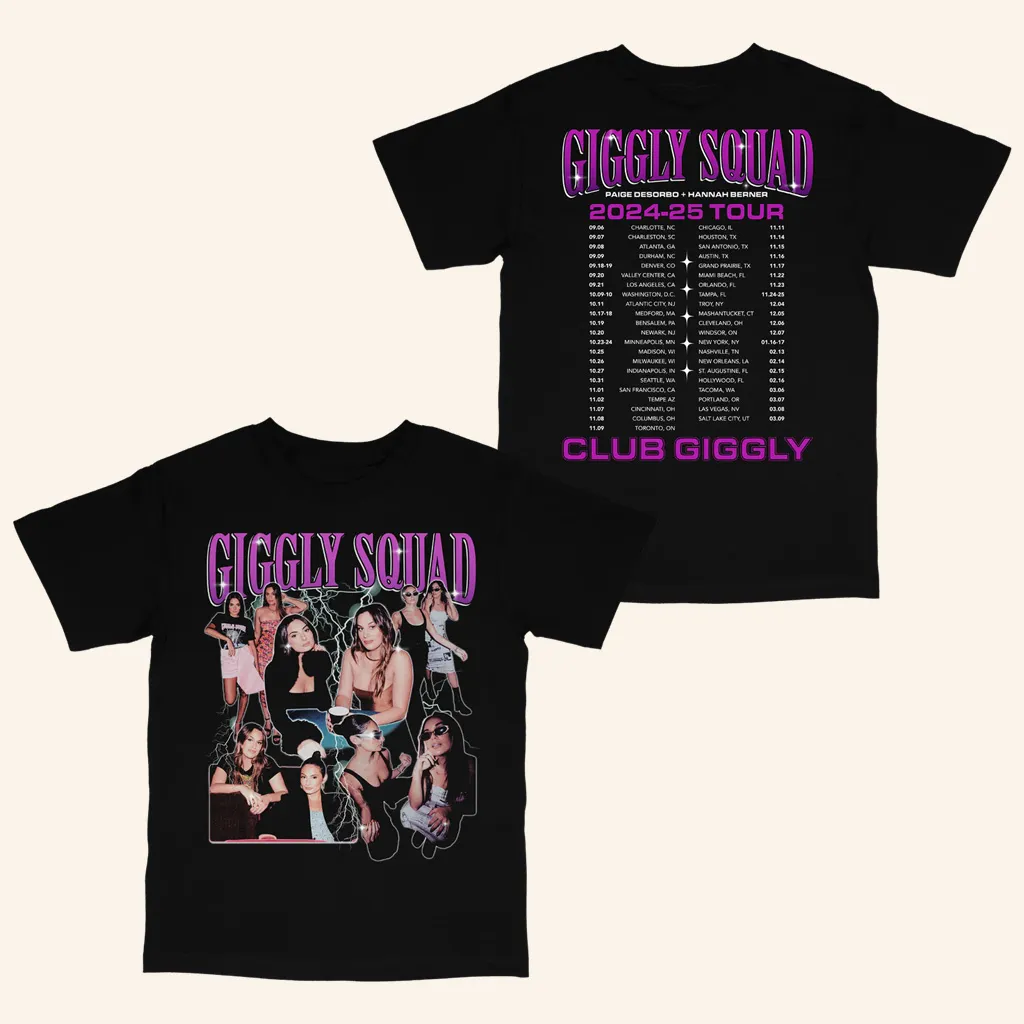 Giggly Squad Merch Club Giggly 2024 2025 Tour TShirt Christmas Gift Ideas For Her