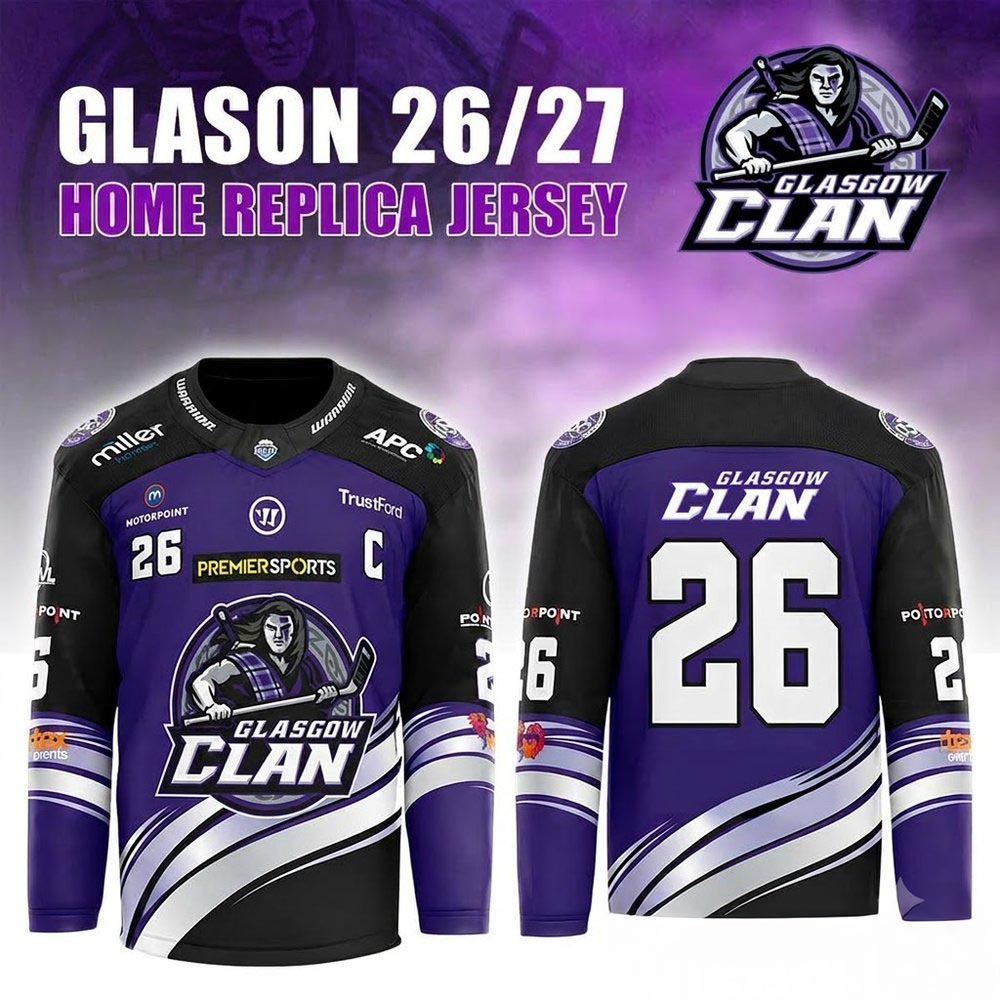 Glasgow Clan 202627 Replica Custom Hockey Jersey Game Day Edition 1 - Unicasport Glasgow Clan 202627 Replica Custom Hockey Jersey Game Day Edition