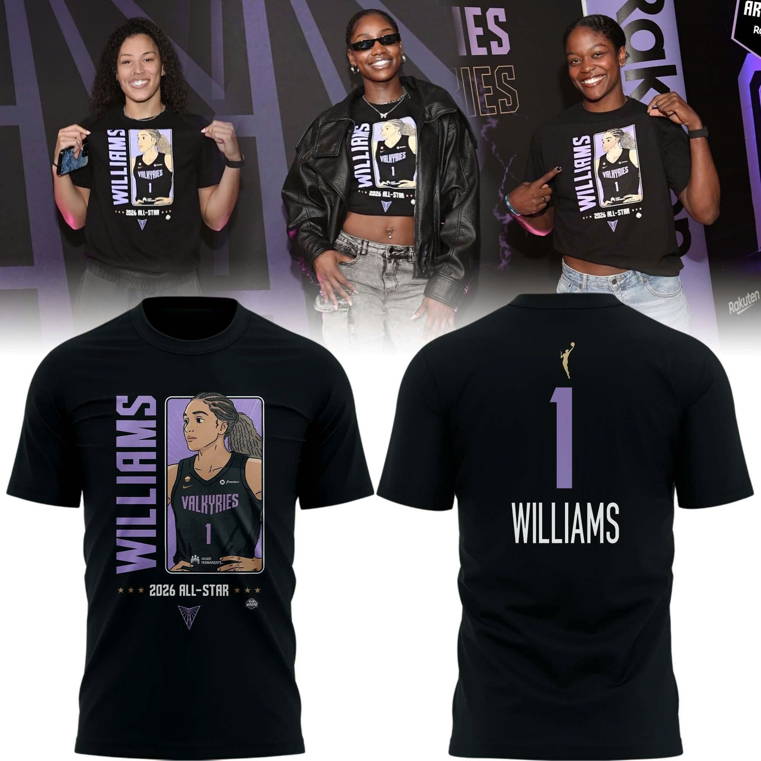 Golden State Valkyries 2026 All Star Gabby Williams Limited Edition Graphic T Shirt