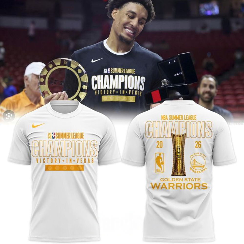 Golden State Warriors 2026 NBA Summer League Champions White Graphic T Shirt