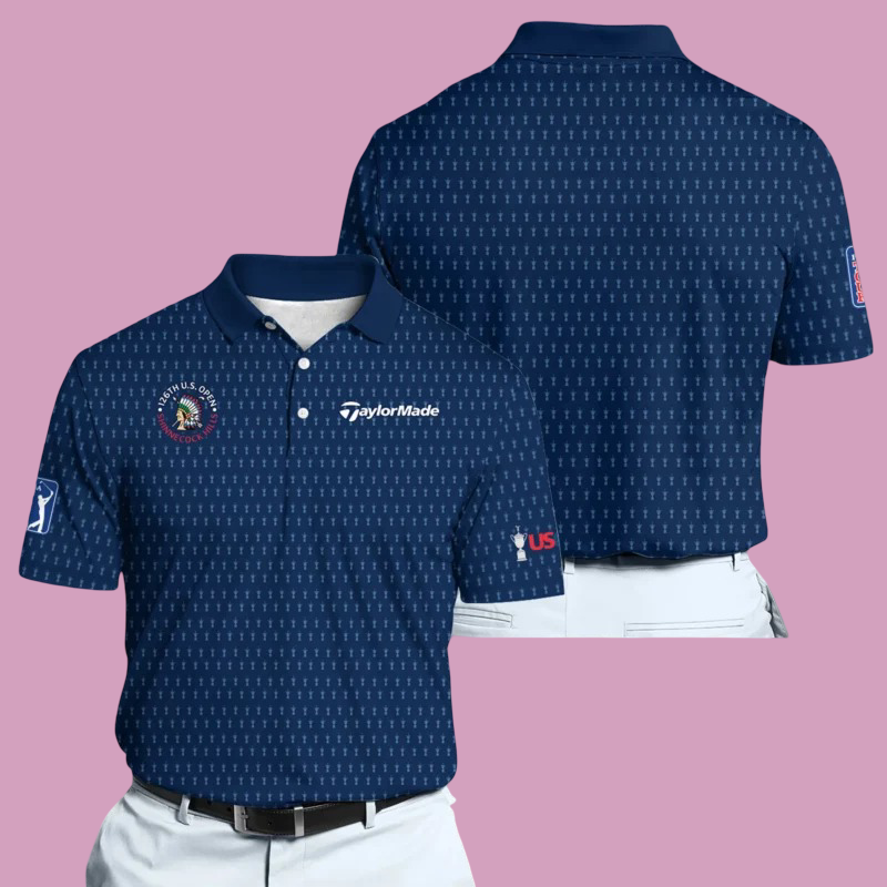 Golf 2026 Open Dark Blue Trophy Pattern AOP Polo Shirt Gift For Fans