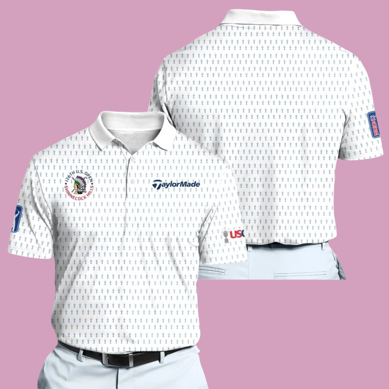 Golf 2026 Open White Trophy Pattern AOP Polo Shirt Gift For Him