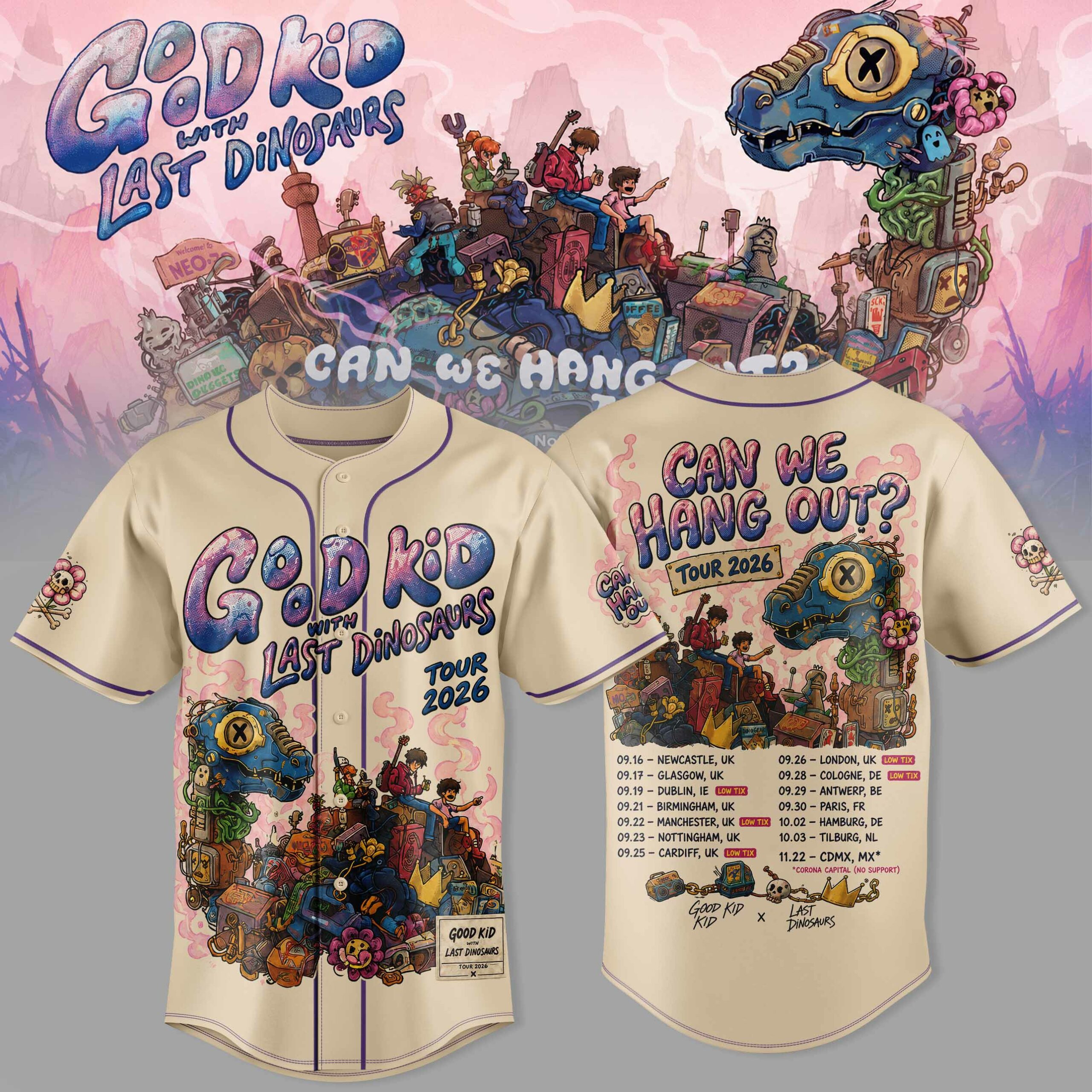 Good Kid x Last Dinosaurs Can We Hang Out Tour 2026 Collector Edition Fan Jersey