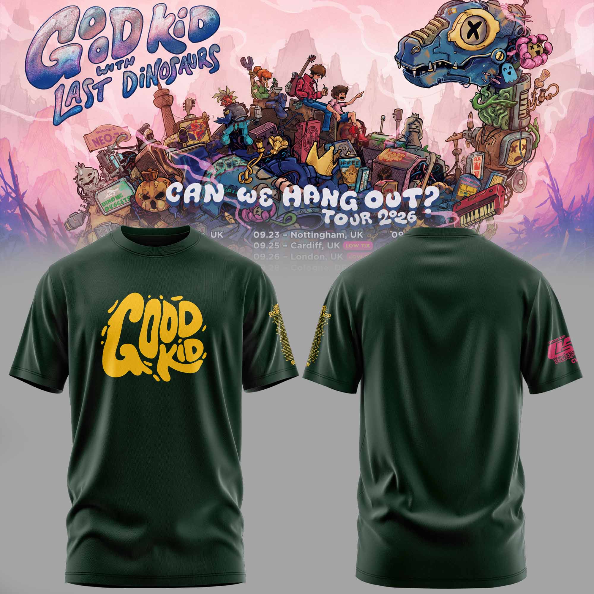 Good Kid x Last Dinosaurs Can We Hang Out Tour 2026 Collector Edition Graphic T Shirt