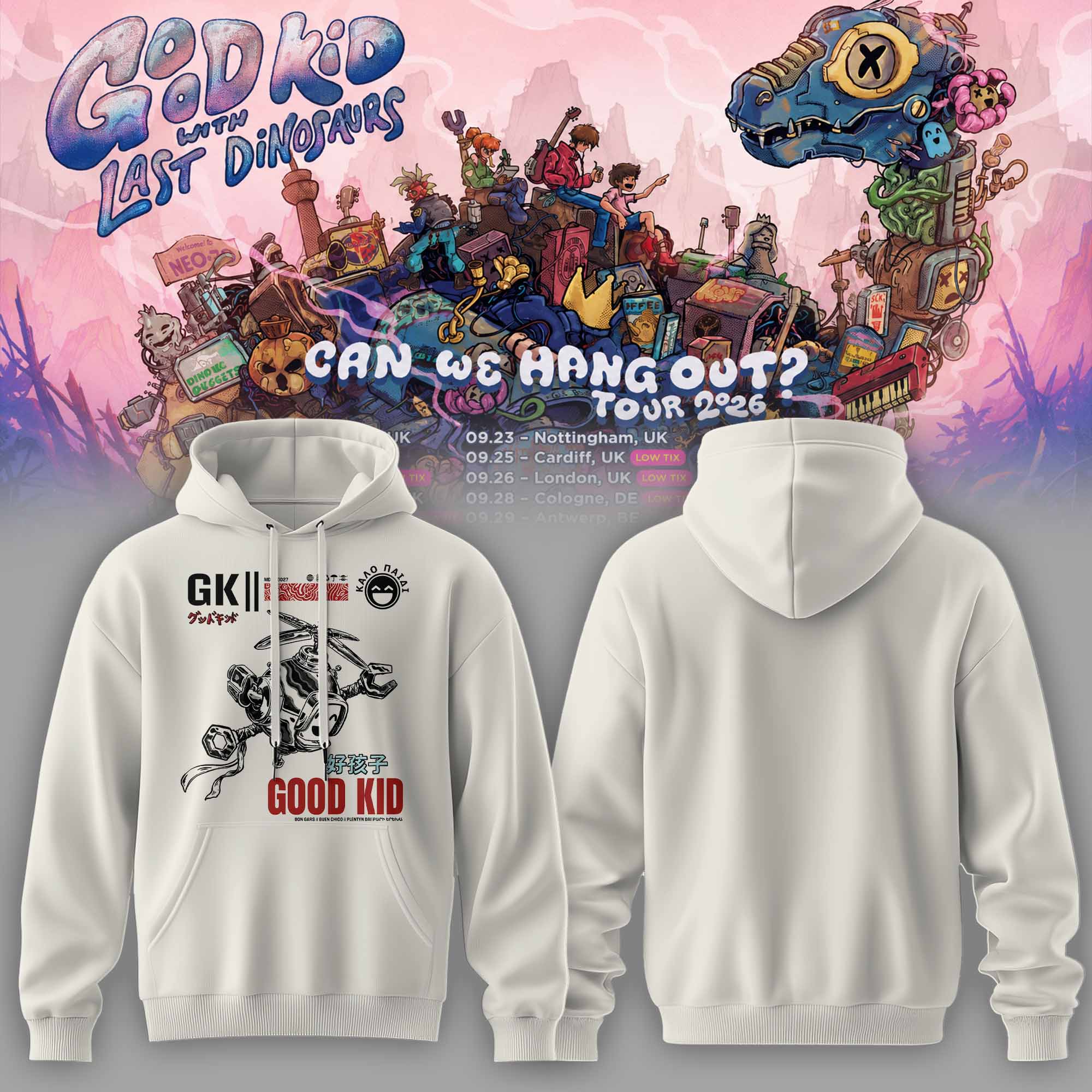 Good Kid x Last Dinosaurs Can We Hang Out Tour 2026 Limited Edition Hoodie