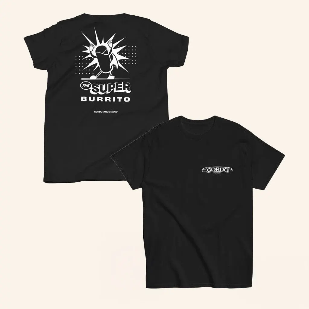Gordo Taqueria Merch The Super Burrito Black TShirt Gifts For Dad