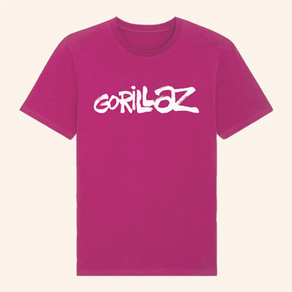 Gorillaz Merch 25 Graffiti Logo TShirt Pink Birthday Gift Ideas For Wife
