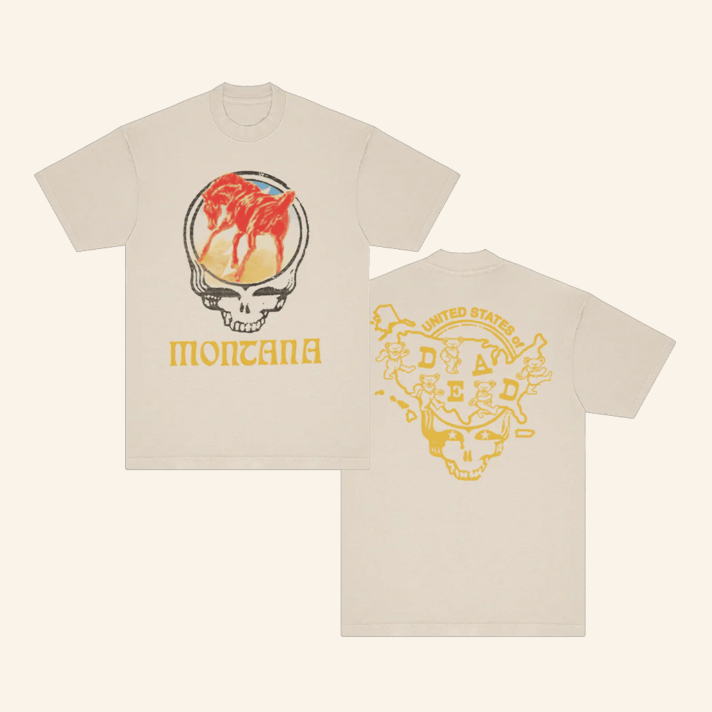 Grateful Dead Merch Montana United States Of Dead TShirt Gifts For Dad