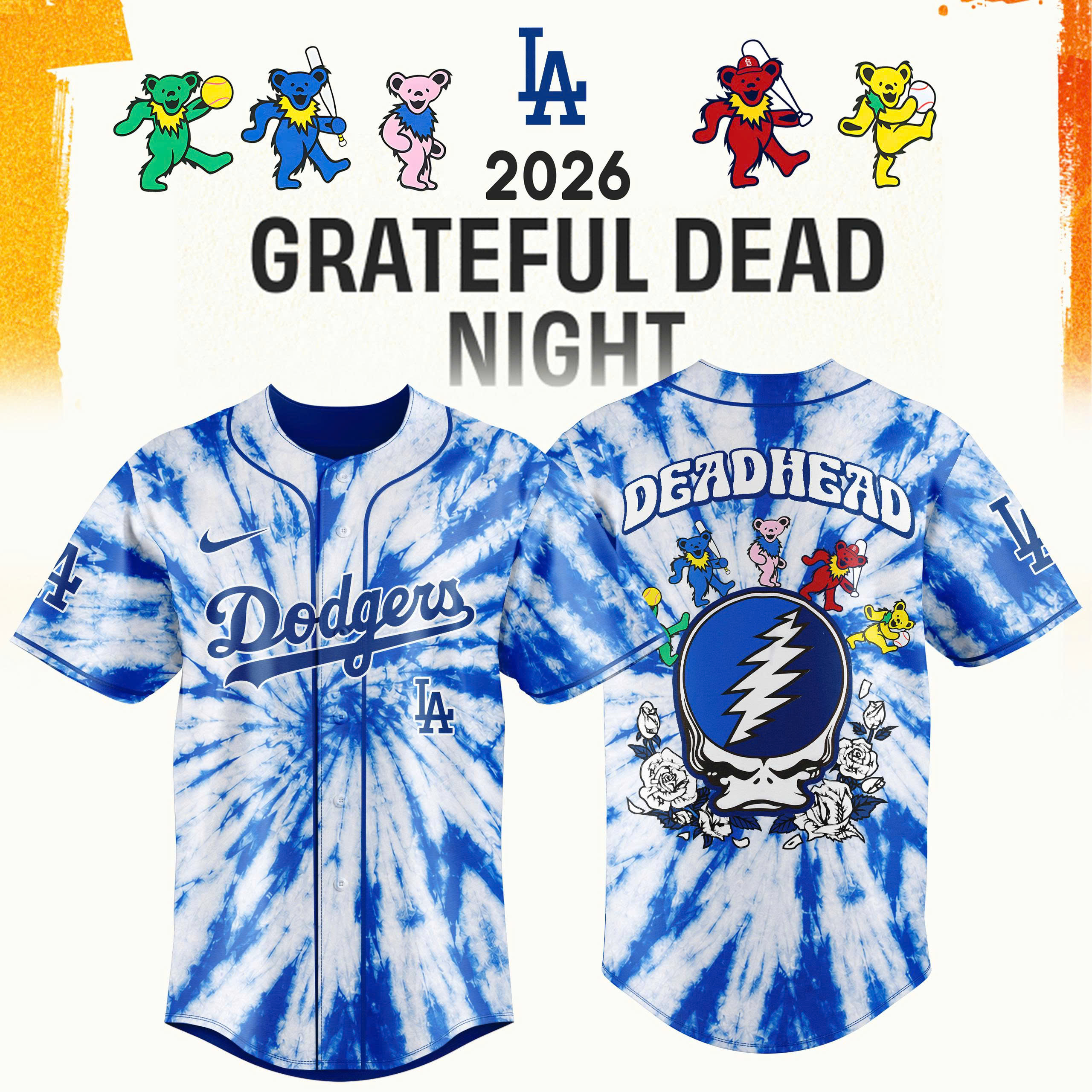 Grateful Dead Night x MLB 2026 Exclusive Fan Jersey