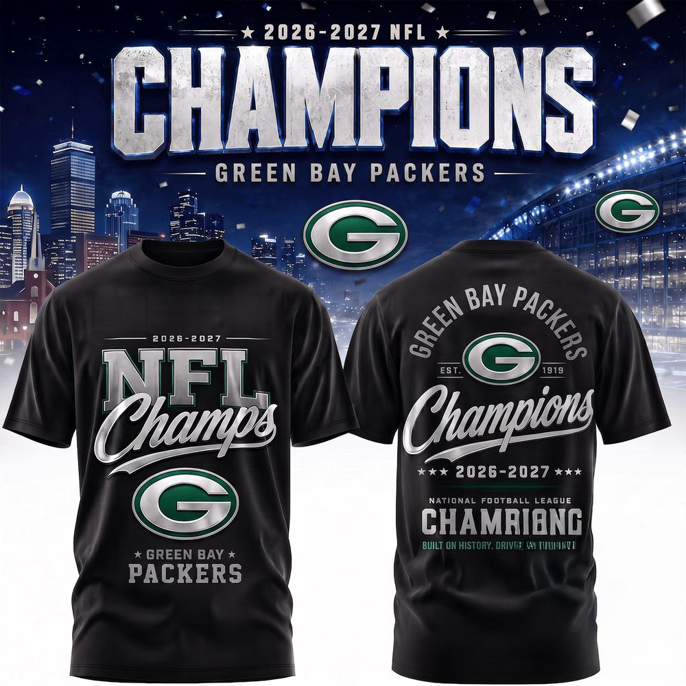 Green Bay Packers 2026 2027 NFL Team Champions Premium 3D Fan Shirt