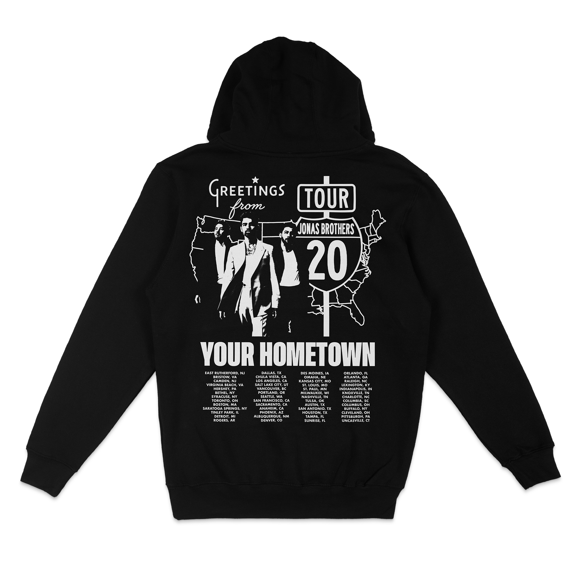 Greeting’s From Your Hometown Tour Hoodie Black Toddler and Youth Vintage Music Streetwear Gift for Everyone