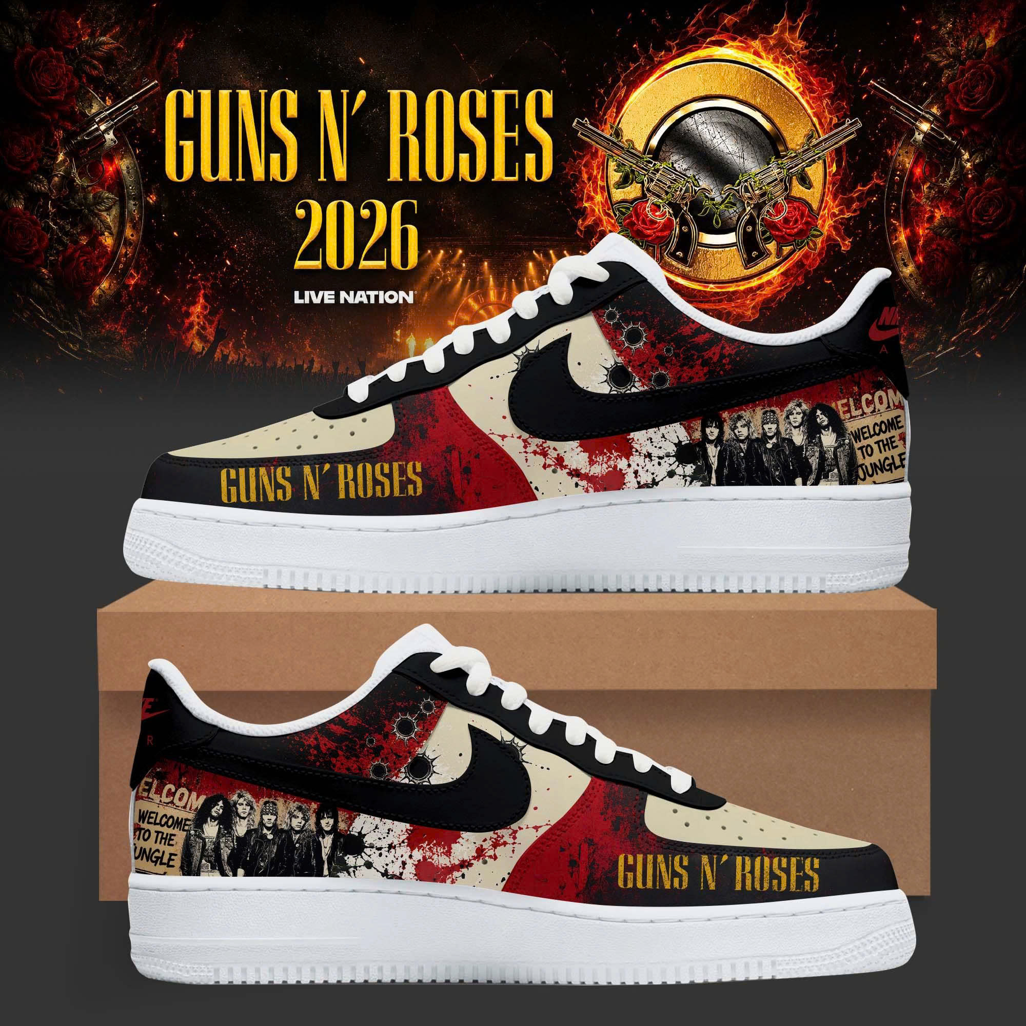 Guns N Roses World Tour 2026 Limited Release High Top Shoes