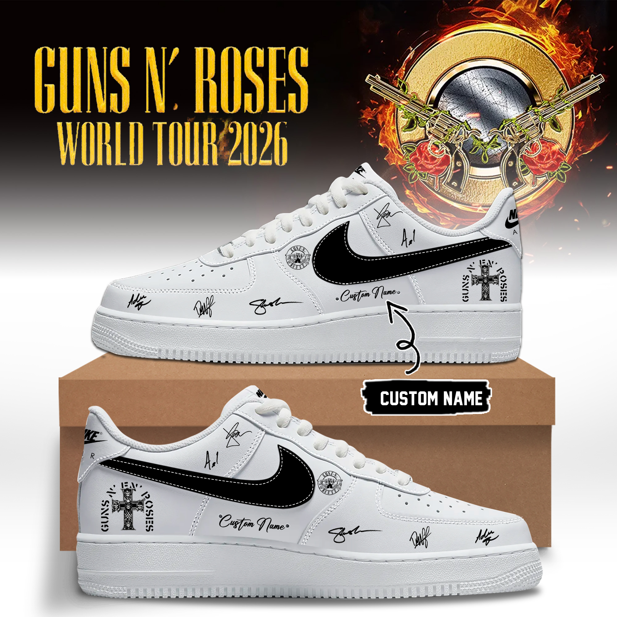 Guns N Roses World Tour 2026 Premium Concert Footwear