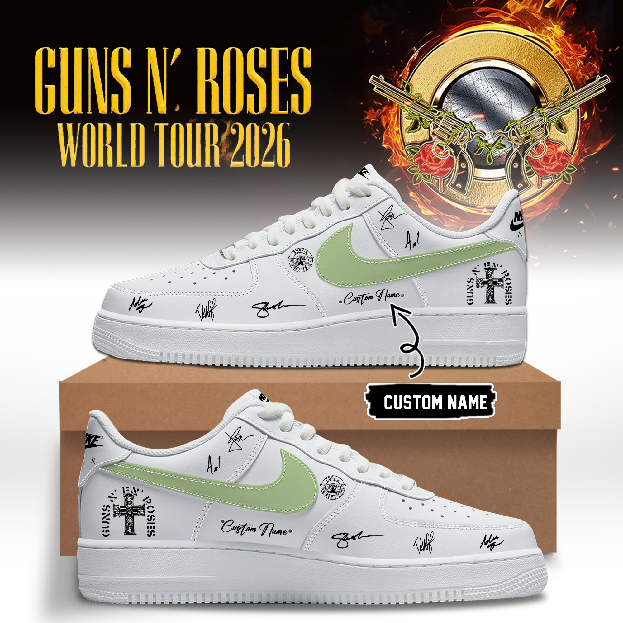 Guns N Roses World Tour 2026 Signature Collector Sneakers