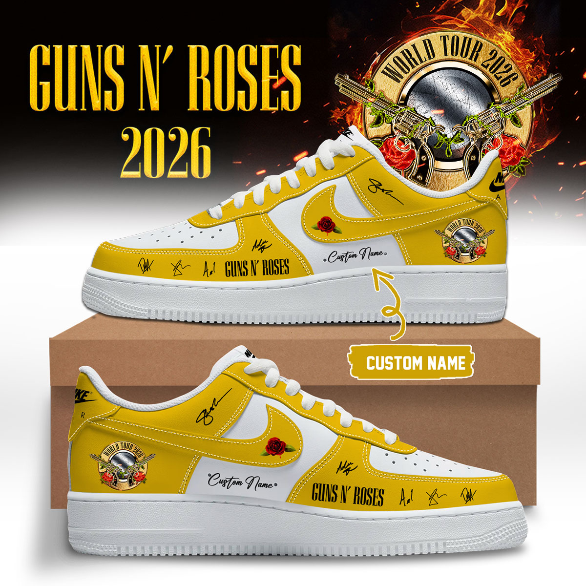 Guns N Roses World Tour Limited Edition Fan Shoes