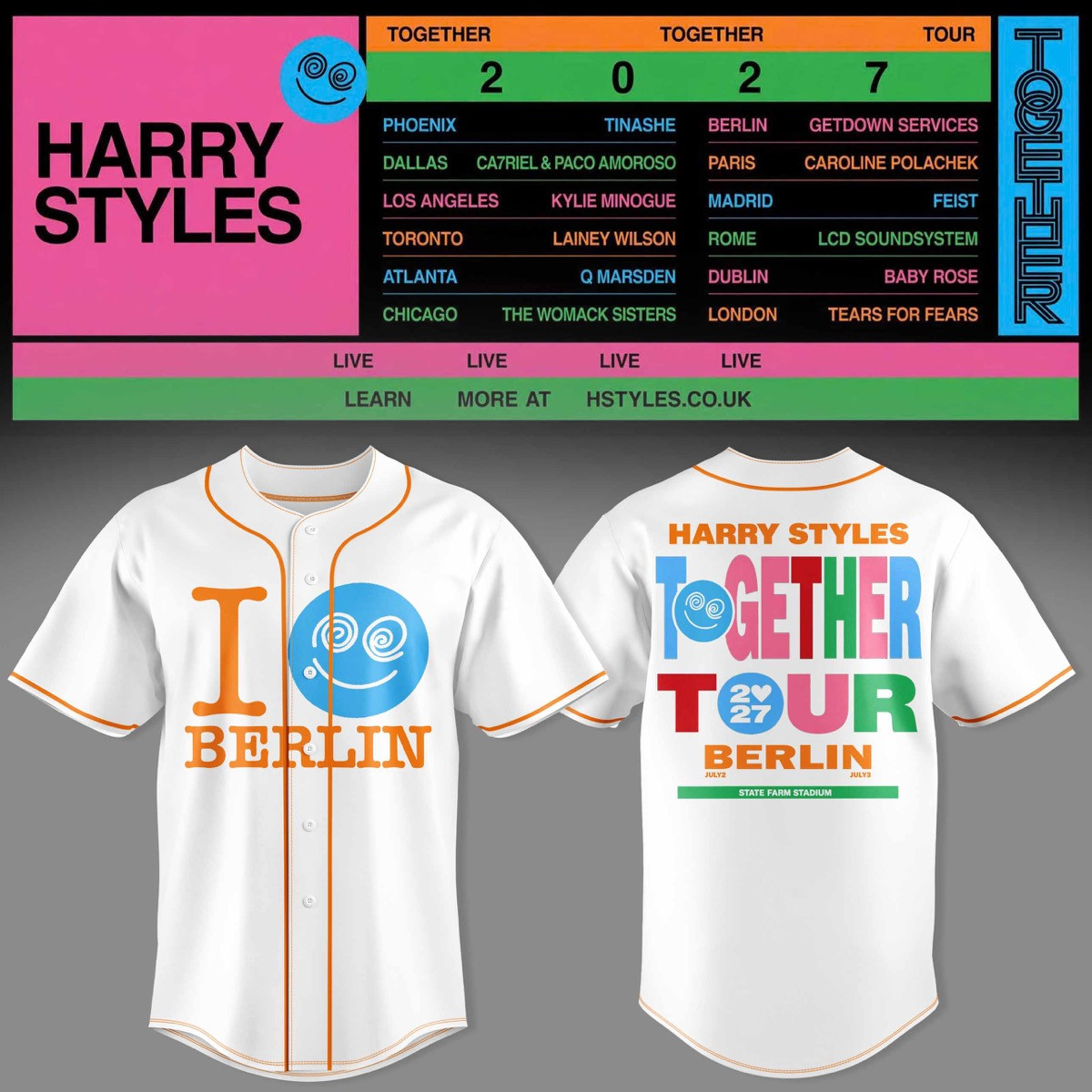 HRY STLS Together Together Tour Berlin Graphic jersey 3D AOP Concert Apparel Music Fanwear 1 - Unicasport HRY STLS Together Together Tour Berlin Graphic jersey 3D AOP Concert Apparel Music Fanwear