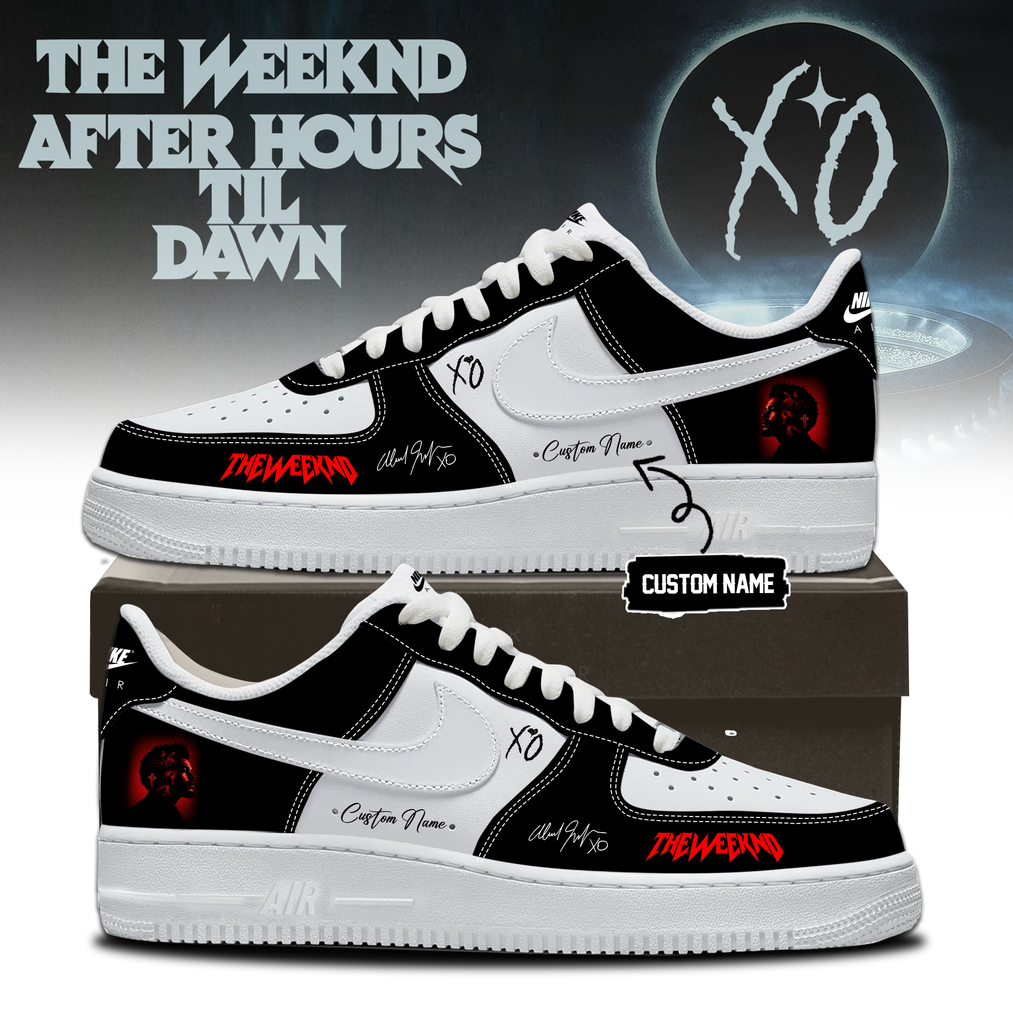 HV After Hours Till Dawn Tour 2026 Air Force 1 High Top Sneakers