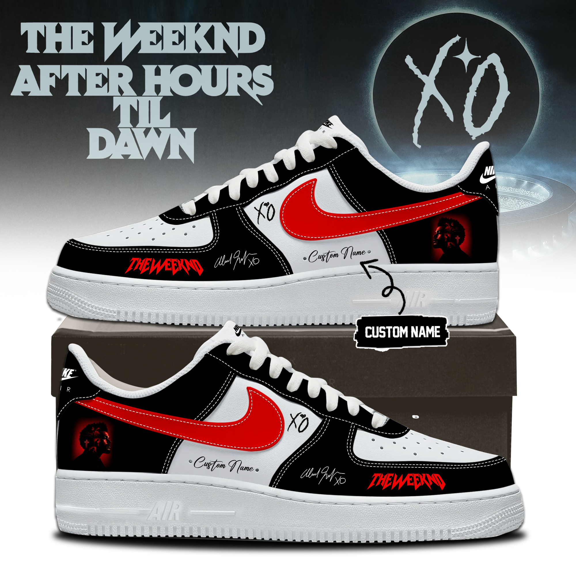 HV After Hours Till Dawn Tour 2026 Premium Air Force 1 Sneakers