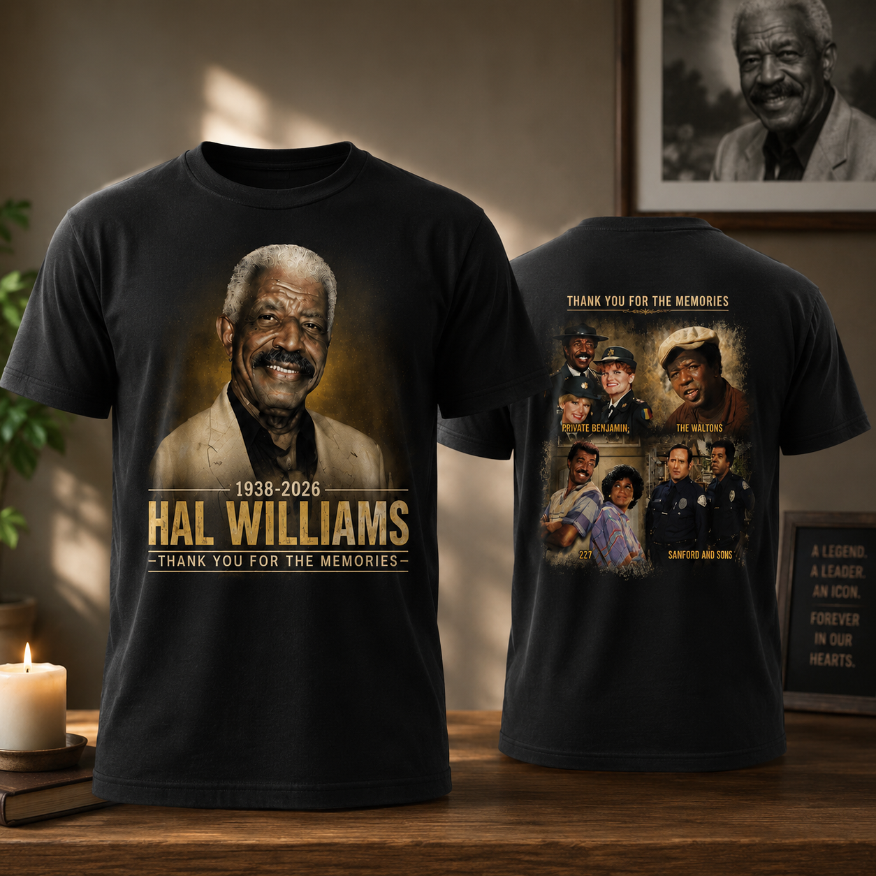 Hal Williams Thank You For The Memories Memorial T Shirt TV Legend Tribute Shirt In Loving Memory Gift 1938 2026