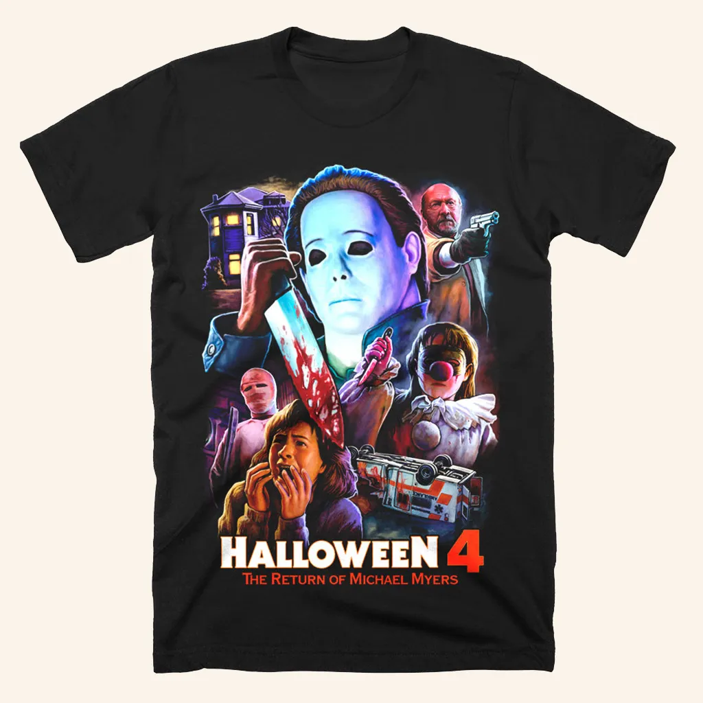 Halloween 4 Here To Kill TShirt Halloween Themed Apparel Gift Ideas For Husband