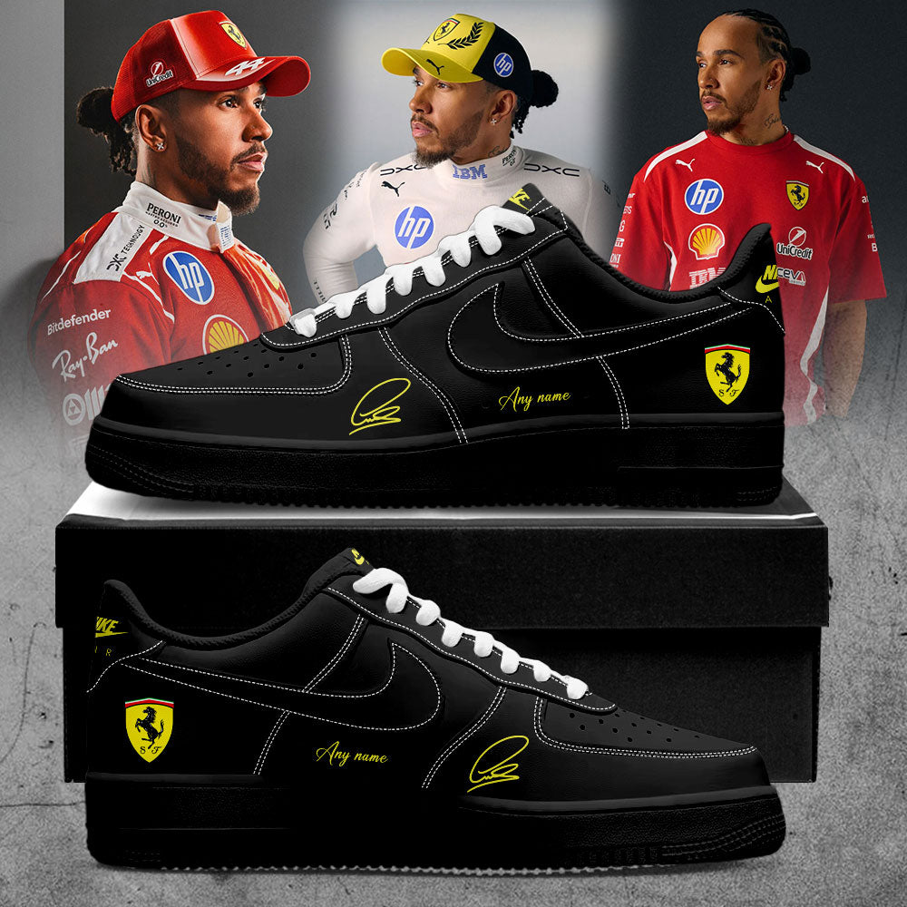 Hamilton Scuderia Ferrari Official Signature Custom Sneakers