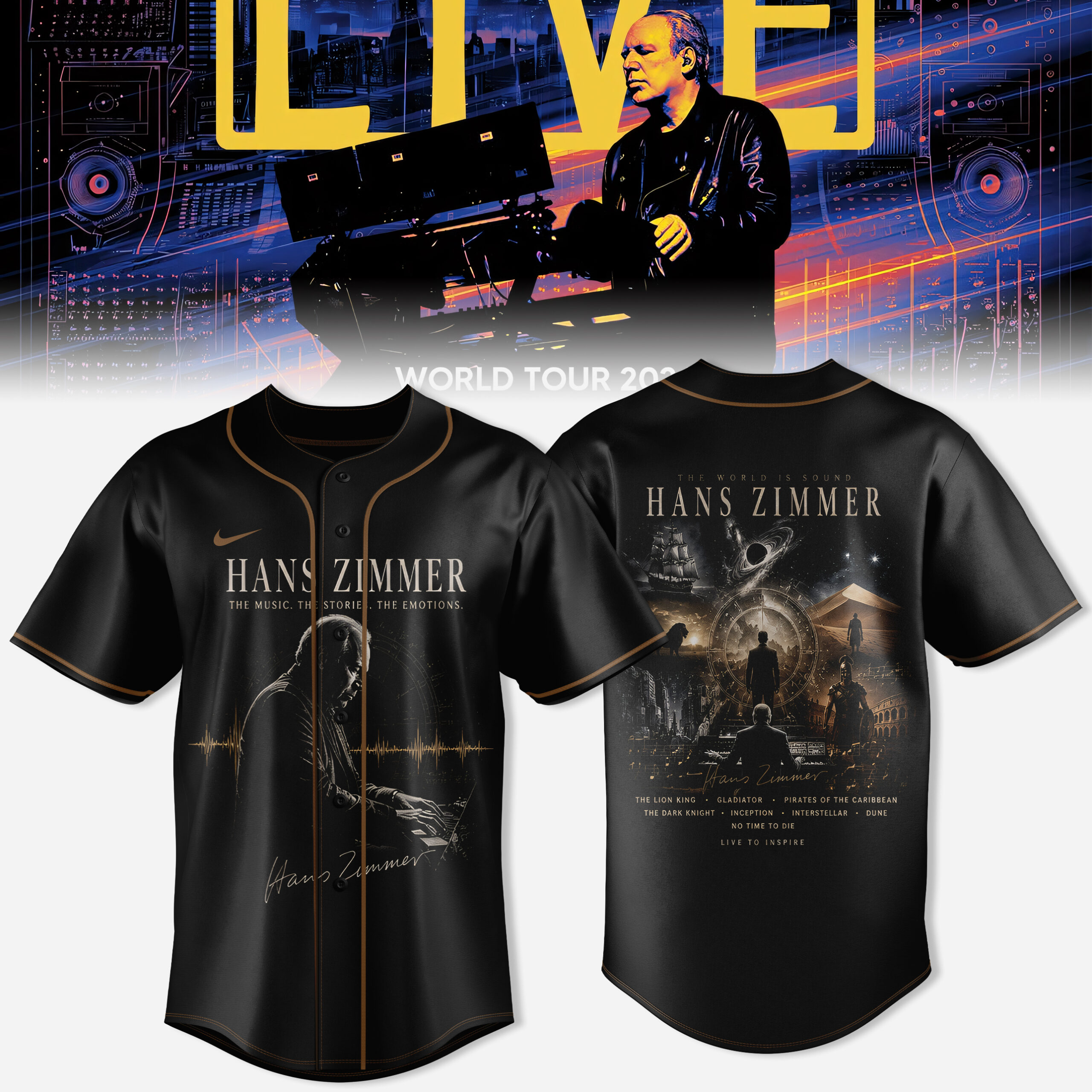 Hans Zimmer The Next Level Live Collection Limited Edition Baseball Jersey