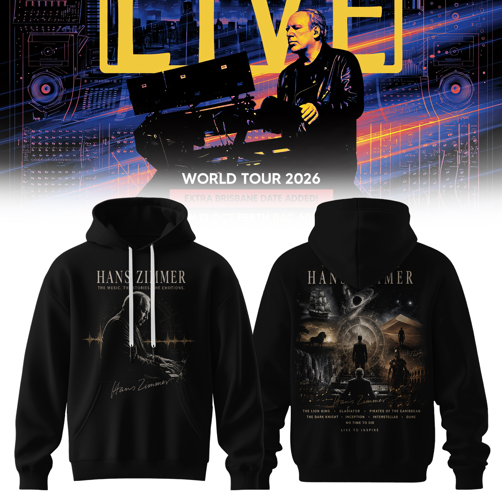 Hans Zimmer The Next Level Live Collection Premium Concert Hoodie