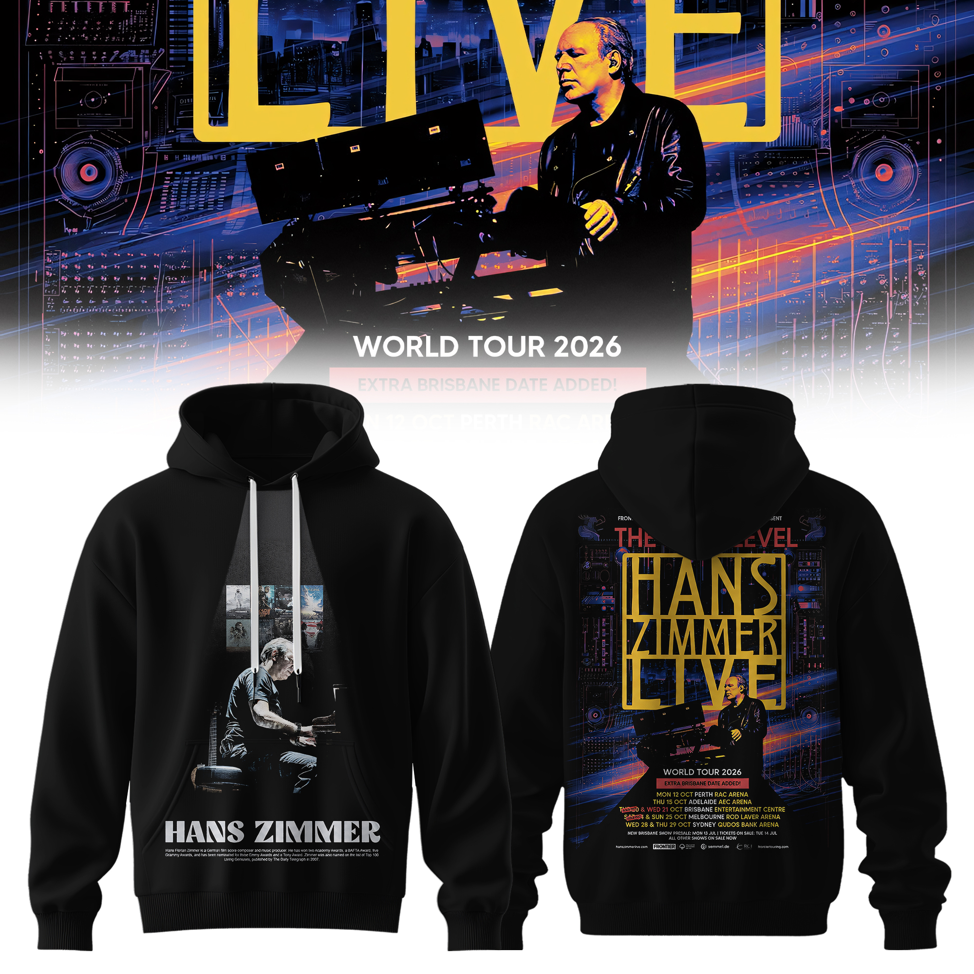 Hans Zimmer The Next Level Live Collection Signature Fan Hoodie