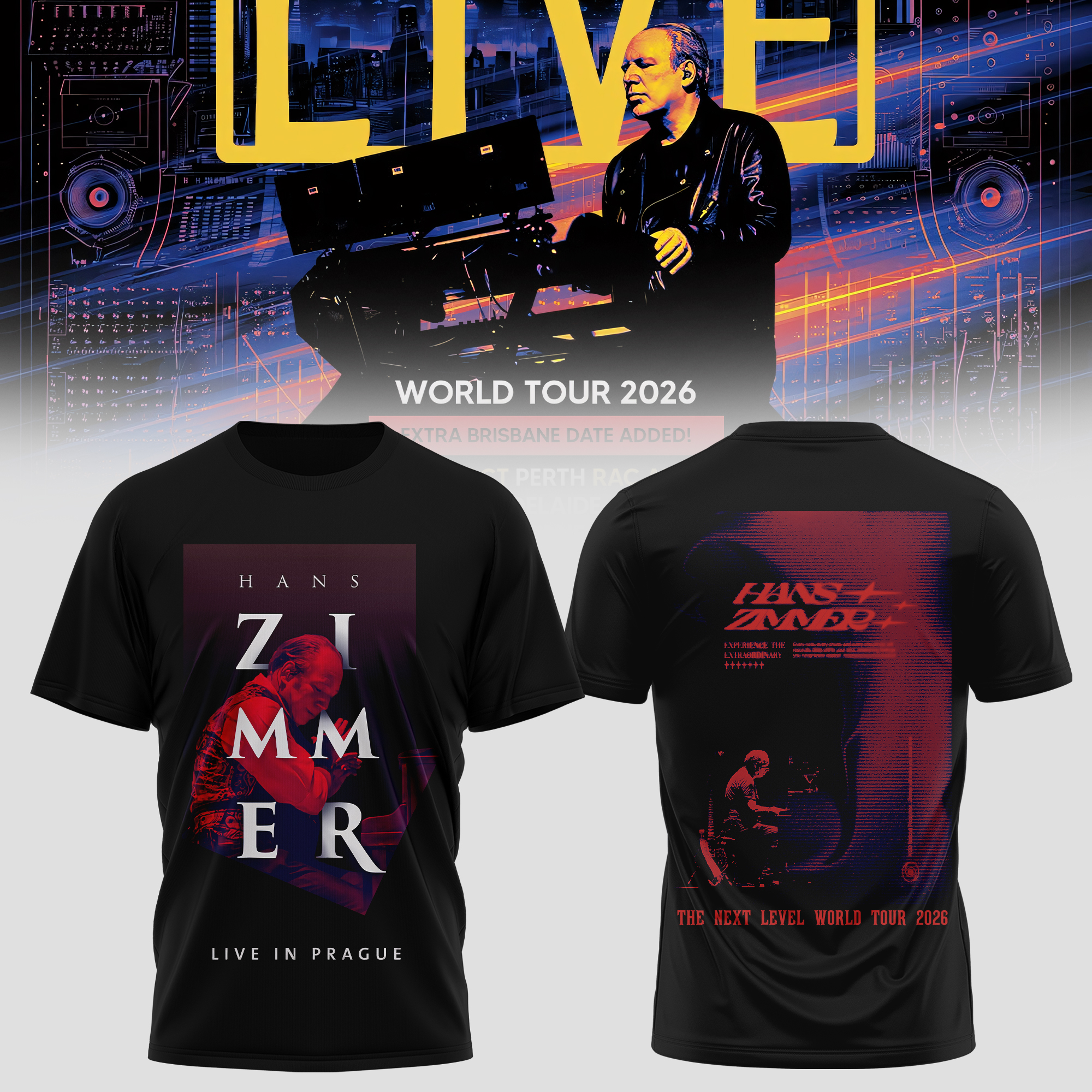 Hans Zimmer The Next Level Live Collection Signature Fan Tee