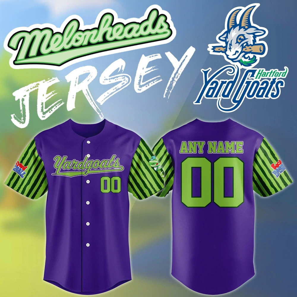 Hartford Yard Goats Melonheads Night 2026 Baseball Jersey