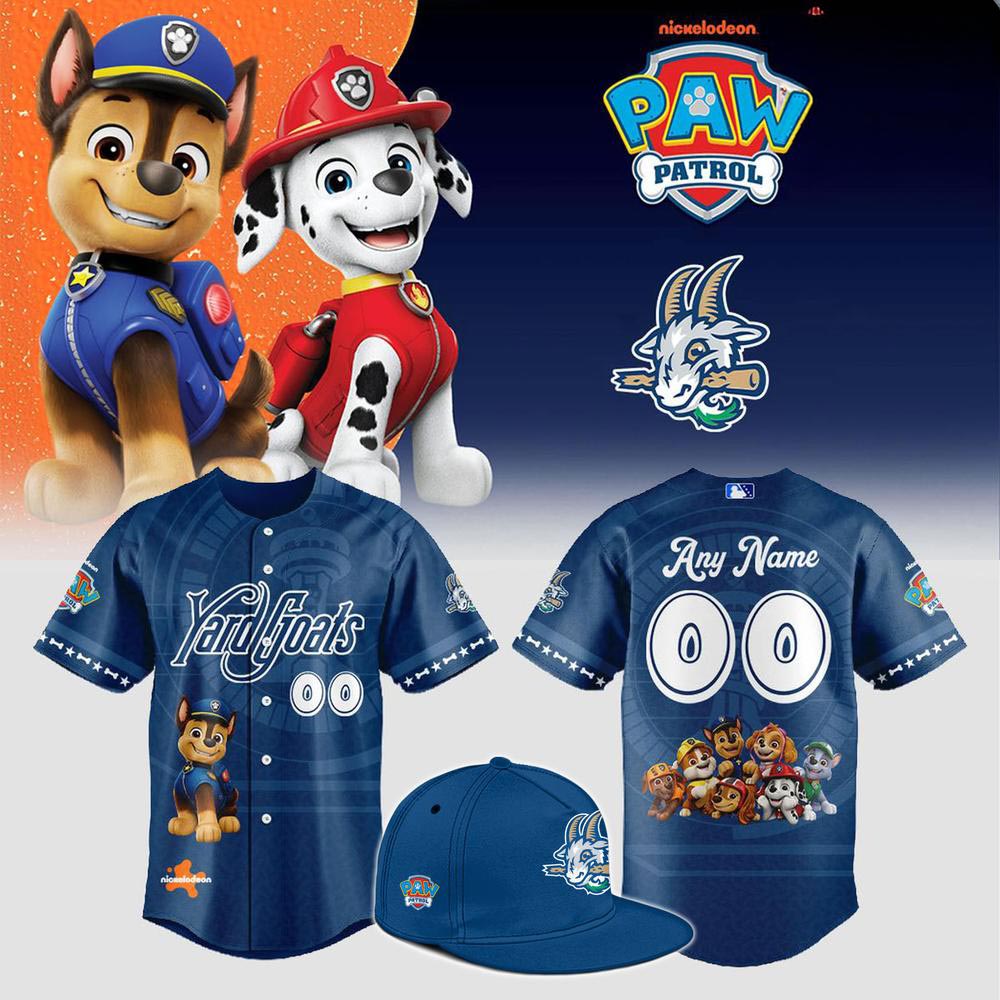 Hartford Yard Goats Paw Patrol Night Baseball Jersey MiLB Character Theme Game Fan Apparel 2 - Unicasport Hartford Yard Goats Paw Patrol Night Baseball Jersey MiLB Character Theme Game Fan Apparel