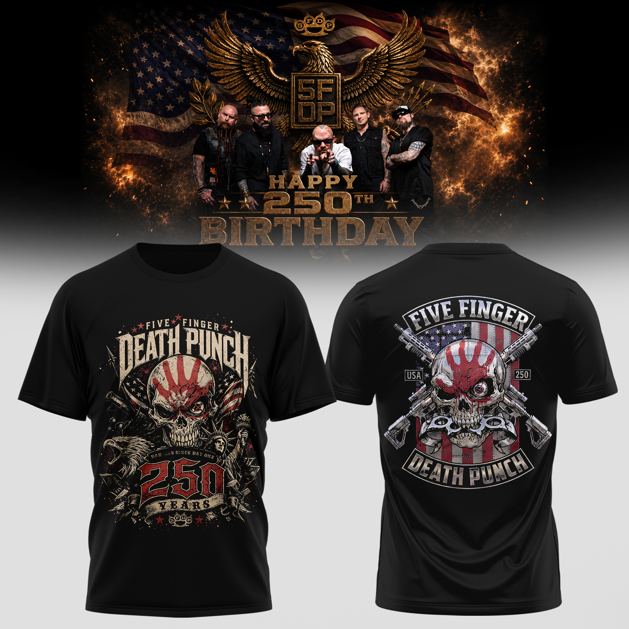 Heavy Metal And American Pride Limited Edition Fan Graphic T Shirt
