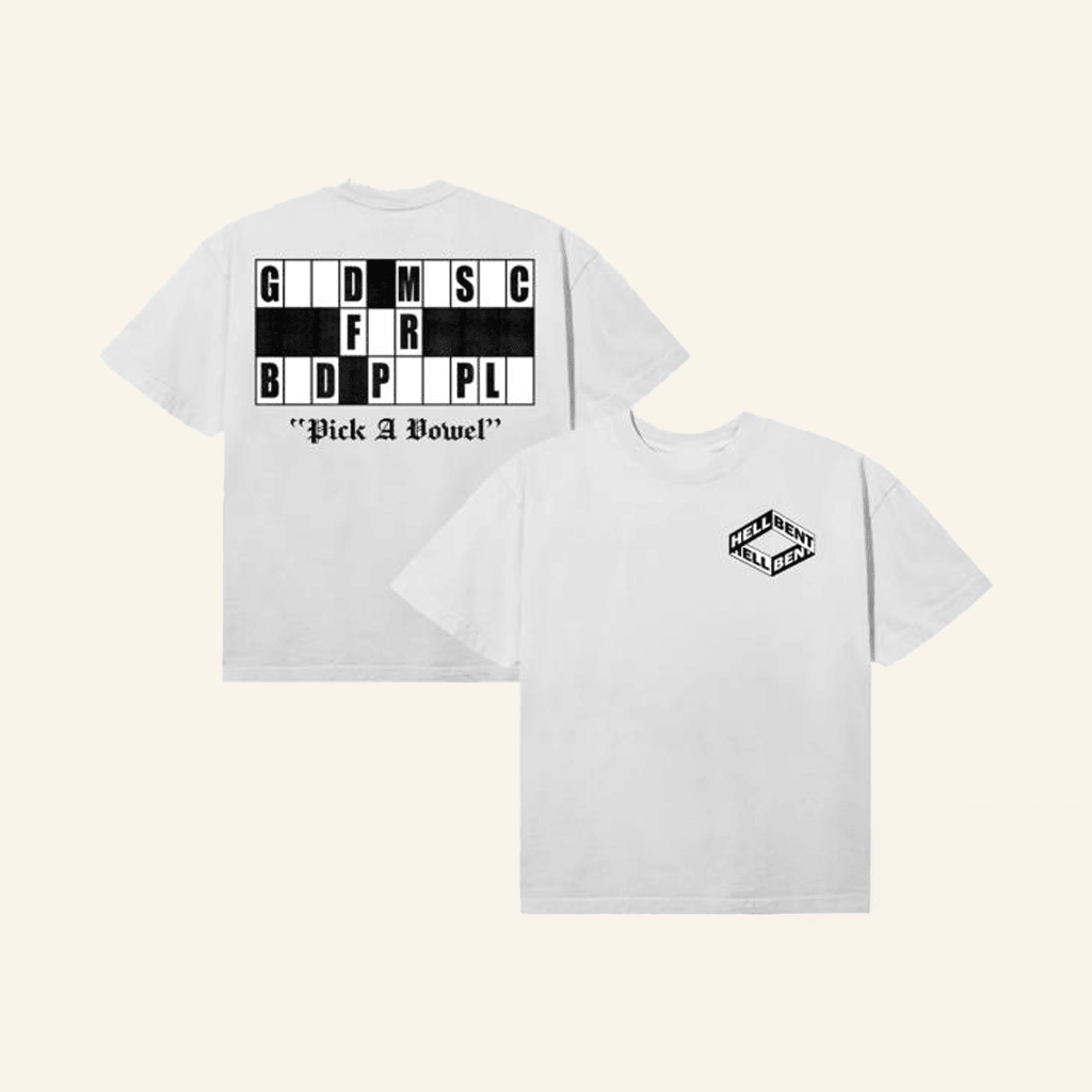 Hellbent Records Merch Pick A Vowel TShirt Gifts For Him