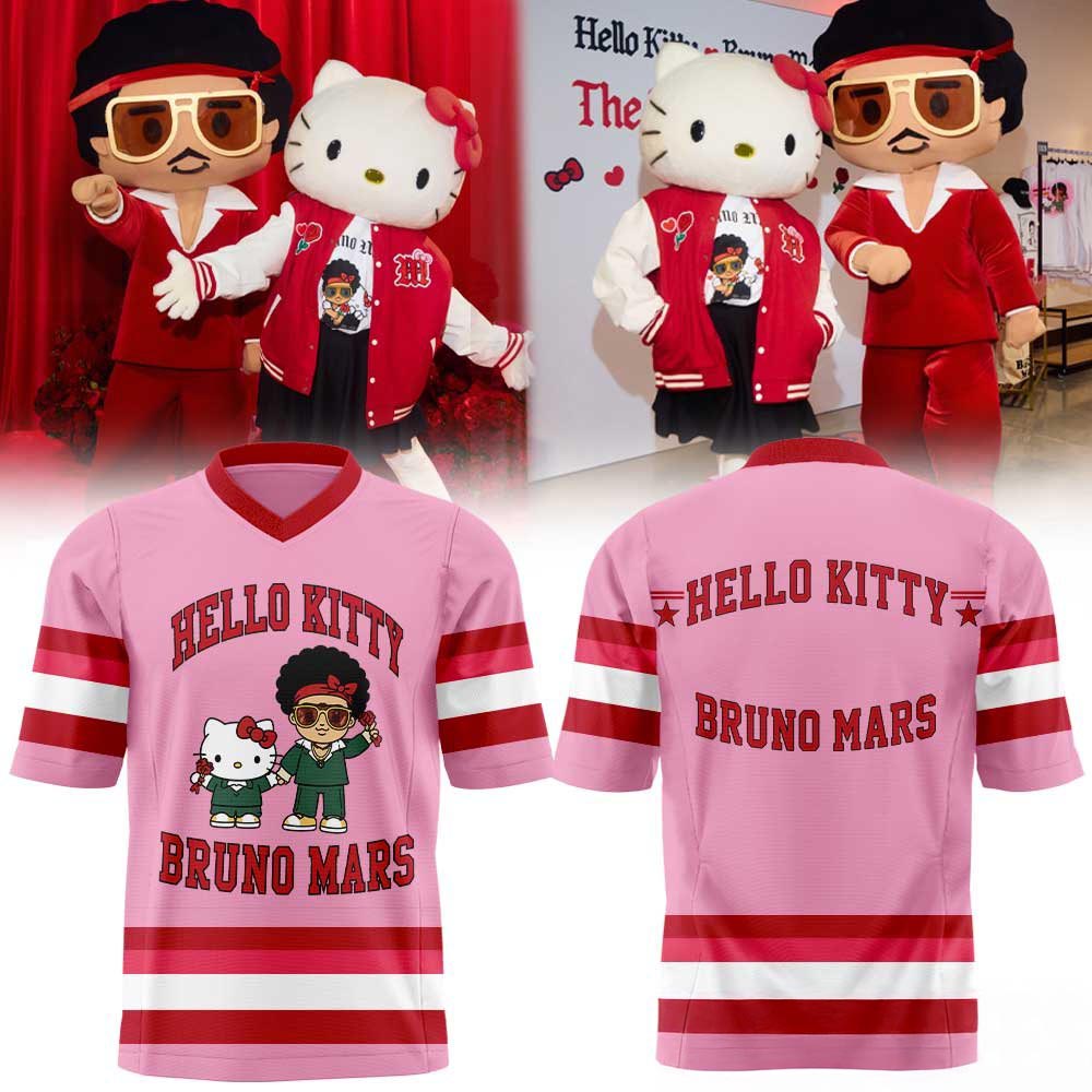 Hello Kitty Bruno Mars Romantic Tour Popup Football Jersey Music Character Crossover Fan Apparel 1 - Unicasport Hello Kitty Bruno Mars Romantic Tour Popup Football Jersey Music Character Crossover Fan Apparel