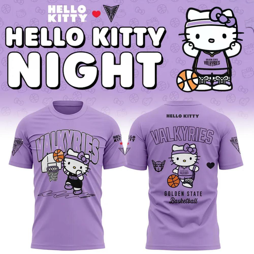 Hello Kitty Golden State Valkyries 2026 Special Edition Graphic T Shirt