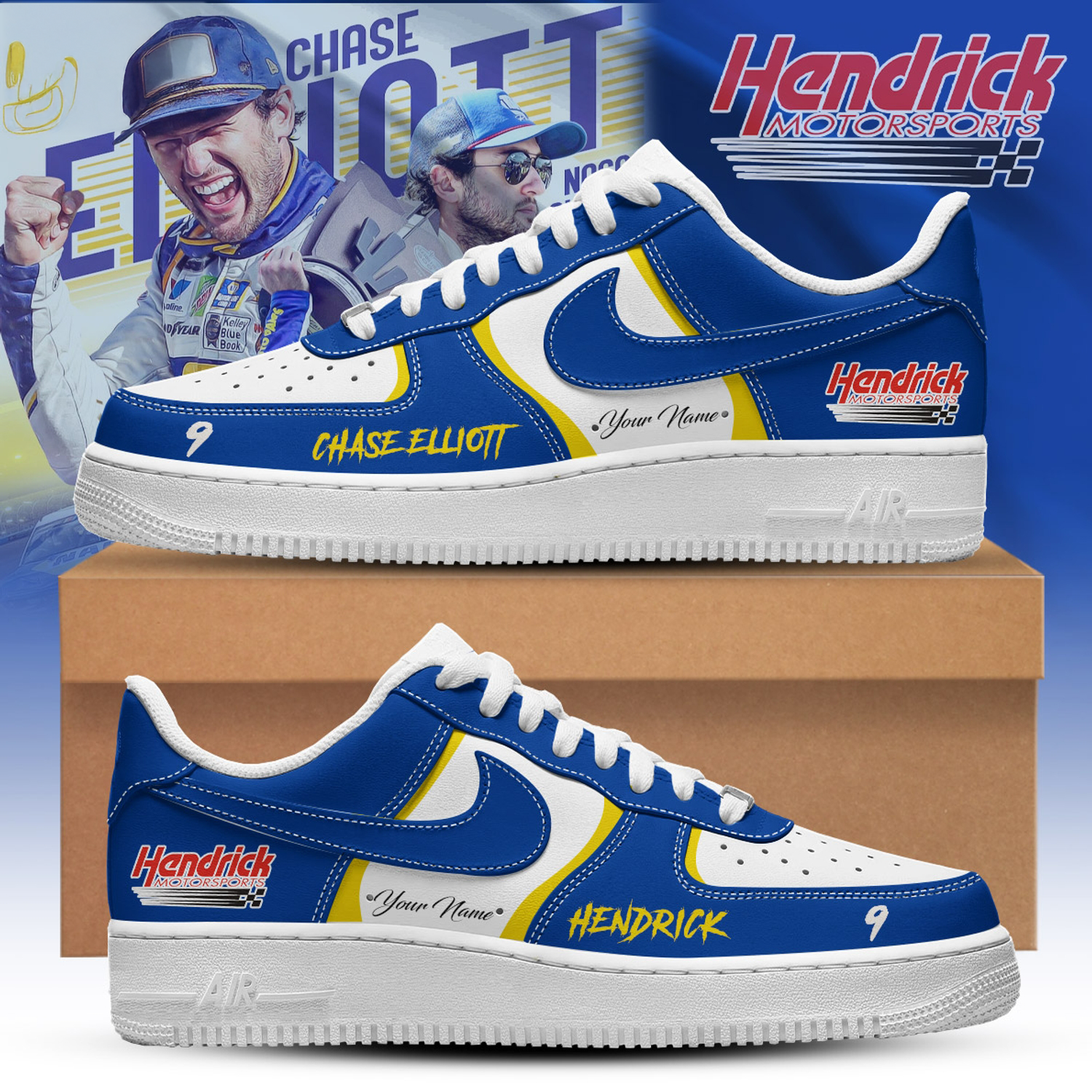Hendrick Motorsports Chase Elliott 2026 Premium Fan Sneakers