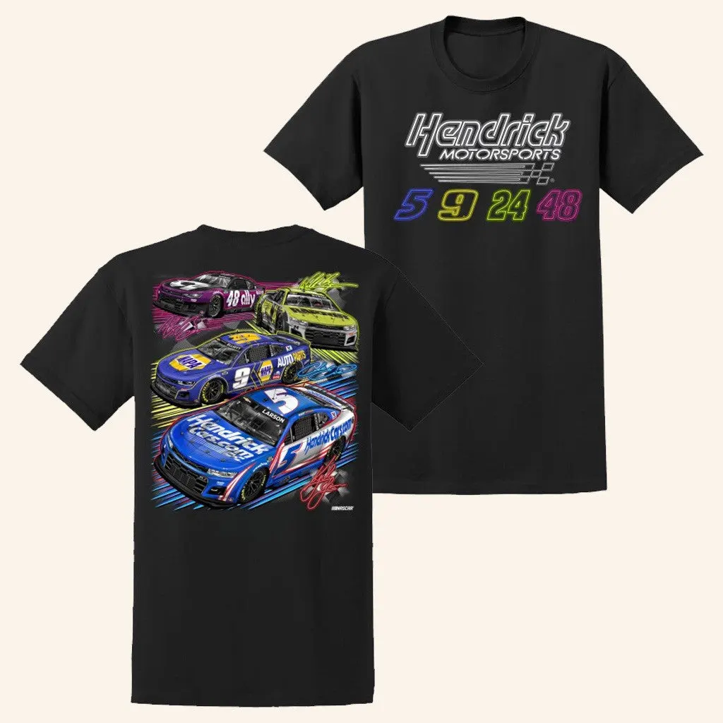 Hendrick Motorsports Merch Hendrick Motorsports 2025 4 Car TShirt Gifts For Boyfriend