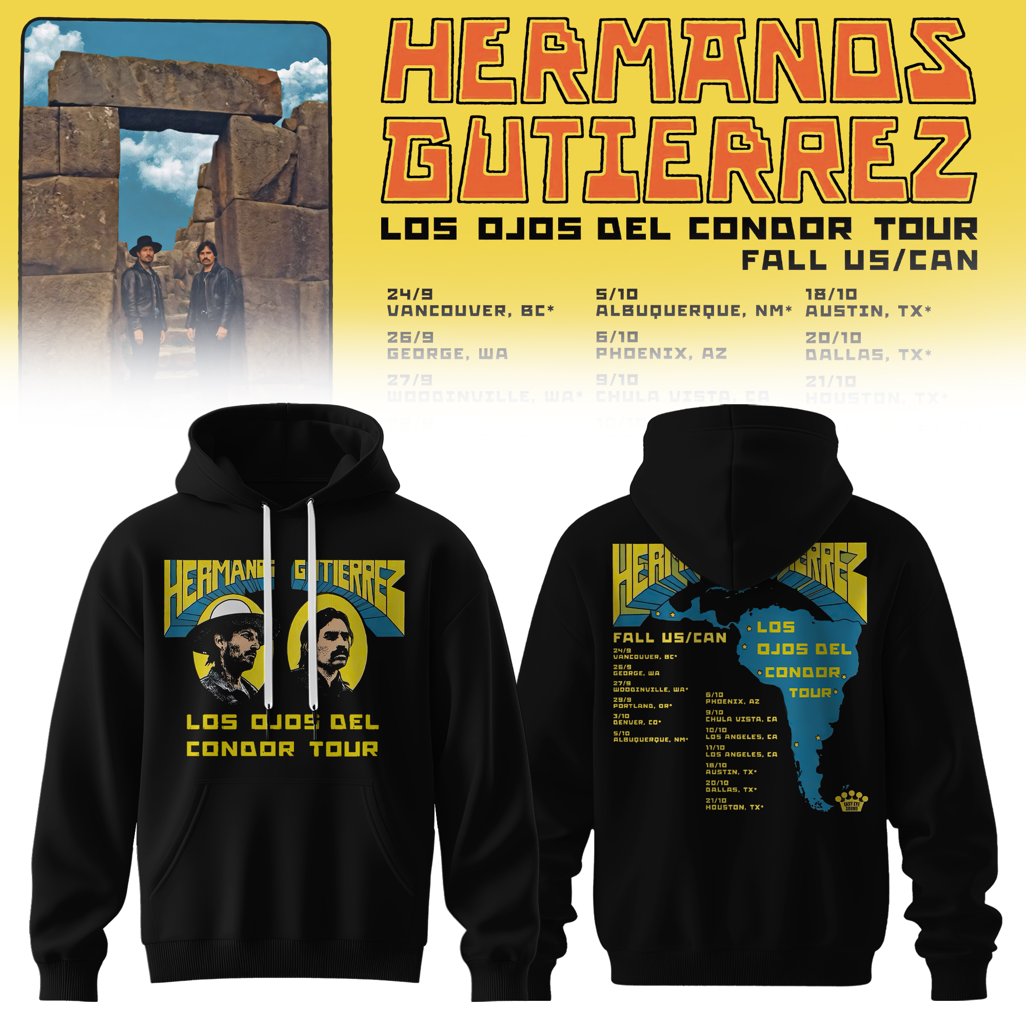 Hermanos Gutierrez Los Ojos Del Condor Tour Collector Edition Hoodie