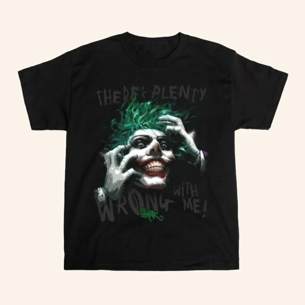Heroes Villains Merch Batman Joker Insane Forge TShirt Halloween Merch Friends Gifts