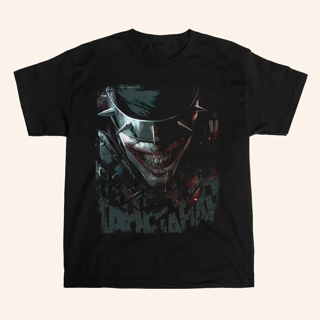 Heroes Villains Merch Dc Comics Batman Who Laughs Smile Forge TShirt Gifts For Father