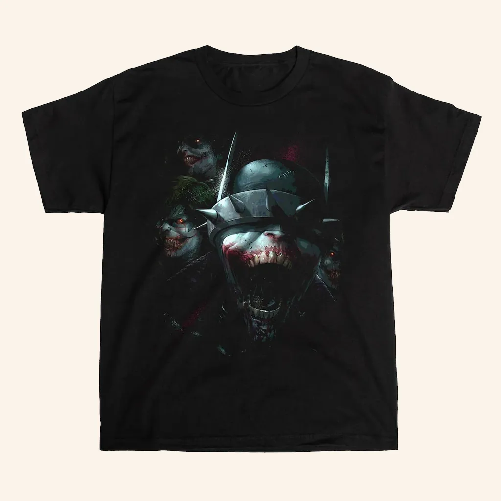 Heroes Villains Merch Dc Comics Batman With Feral Robins Forge TShirt Gifts For Dudes
